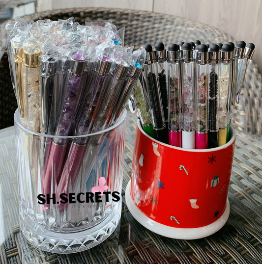 100% Au Naturel Crystal Beads Pen (NO Stylus)