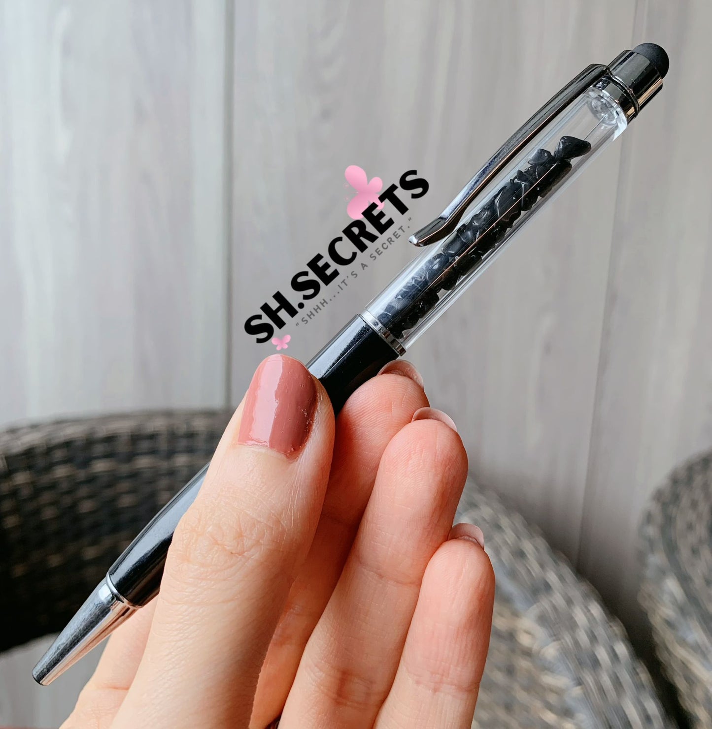 100% Au Naturel Crystal Beads Pen (WITH Stylus)