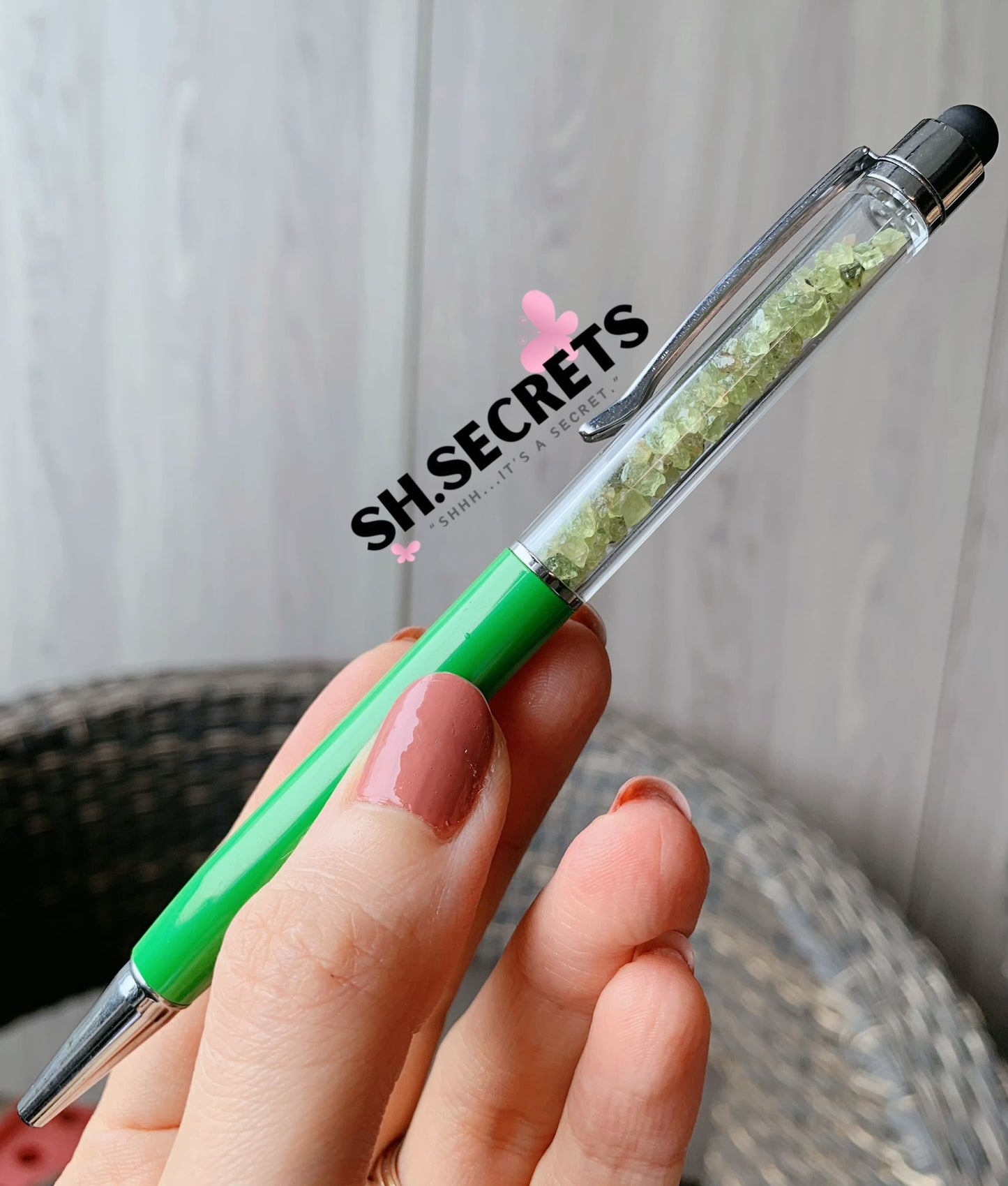 100% Au Naturel Crystal Beads Pen (WITH Stylus)