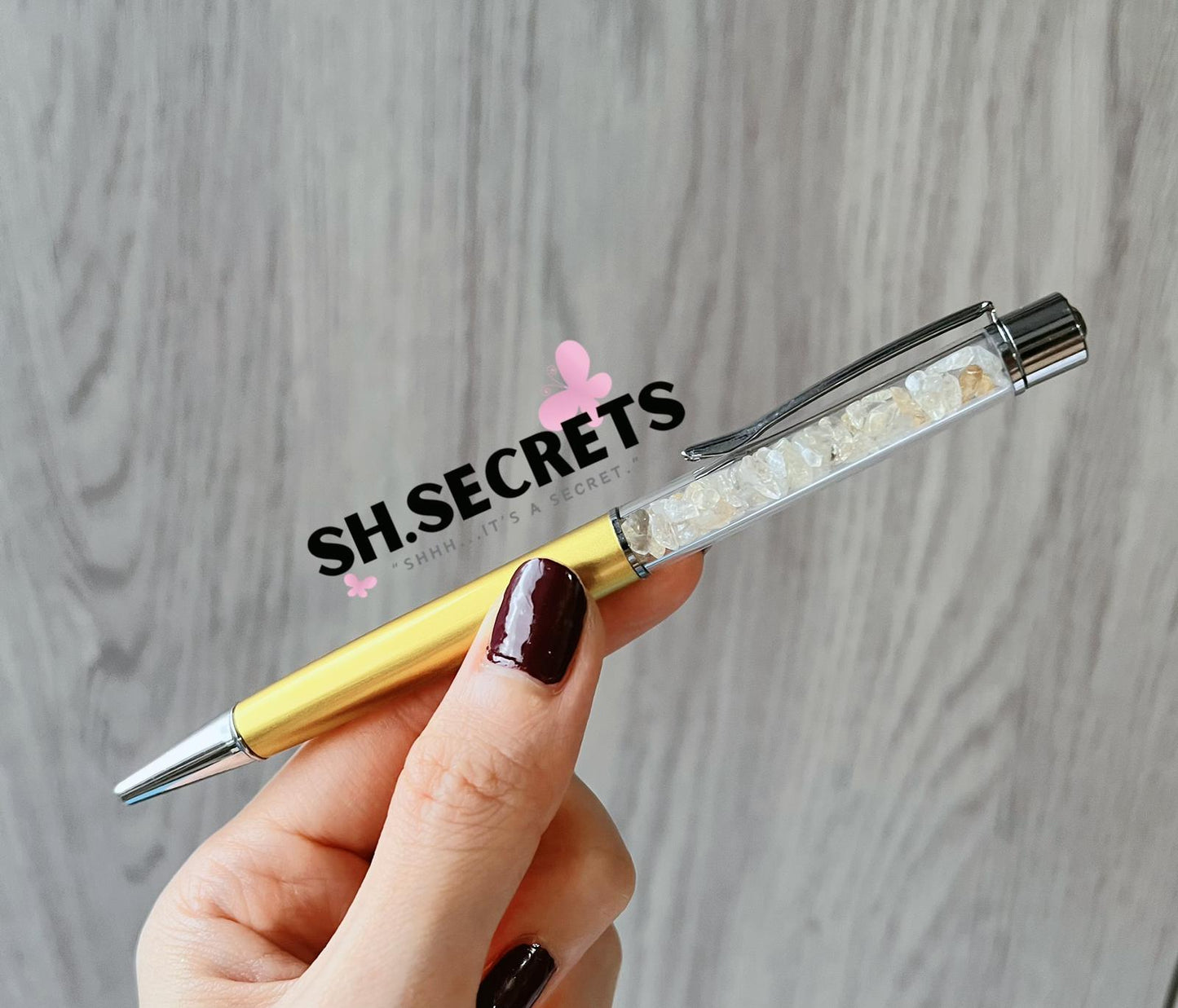 100% Au Naturel Crystal Beads Pen (NO Stylus)
