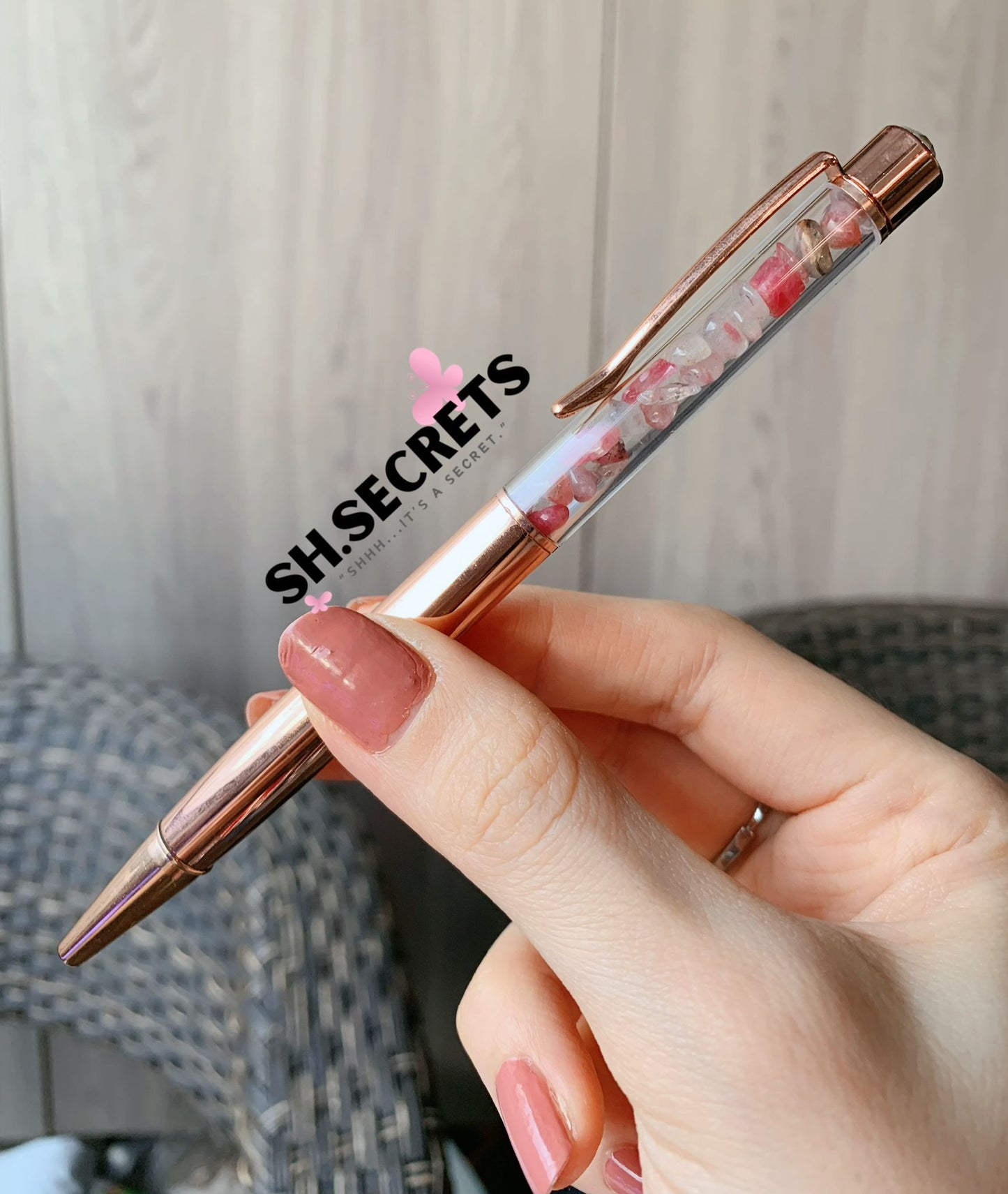 100% Au Naturel Crystal Beads Pen (NO Stylus)