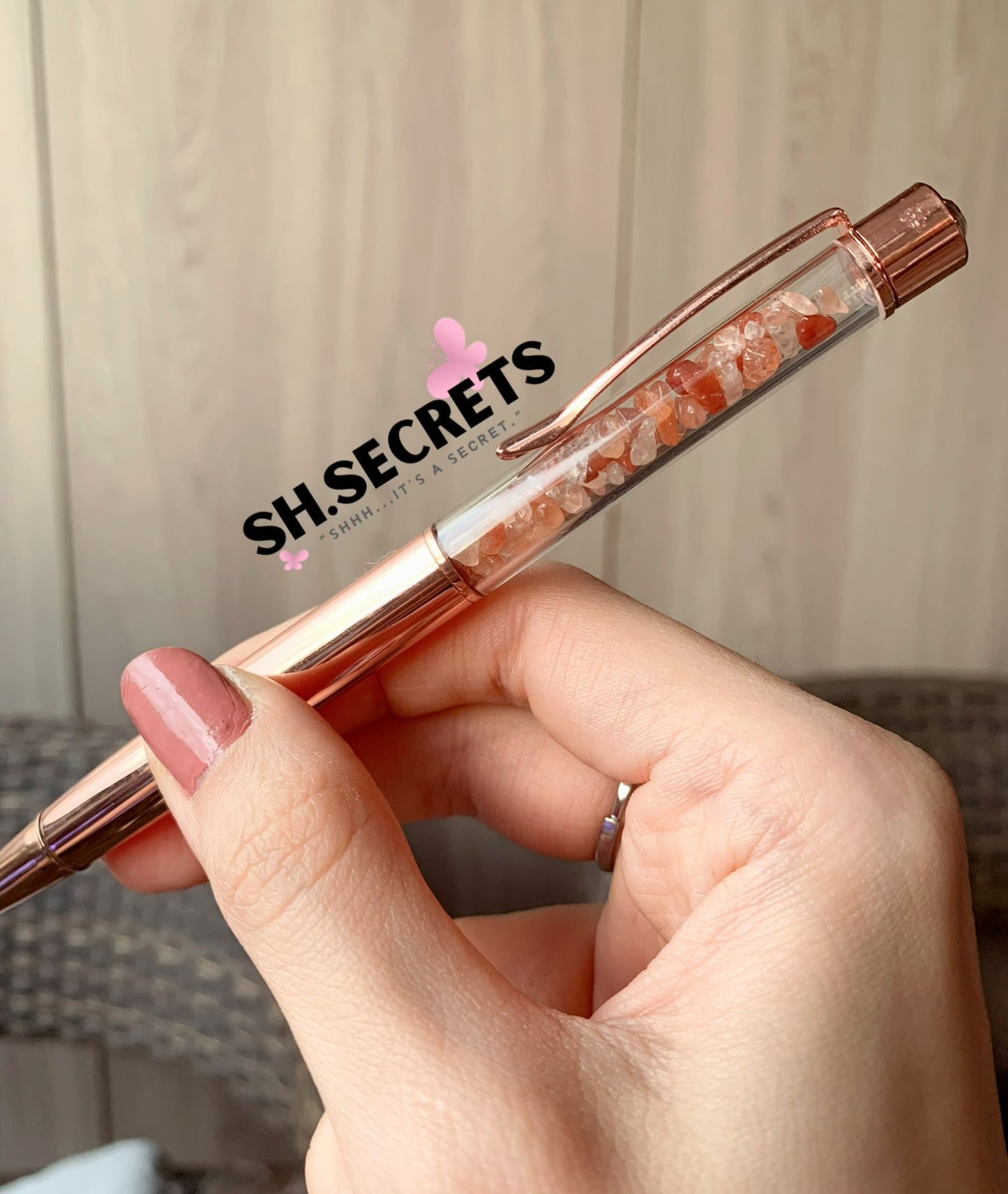 100% Au Naturel Crystal Beads Pen (NO Stylus)