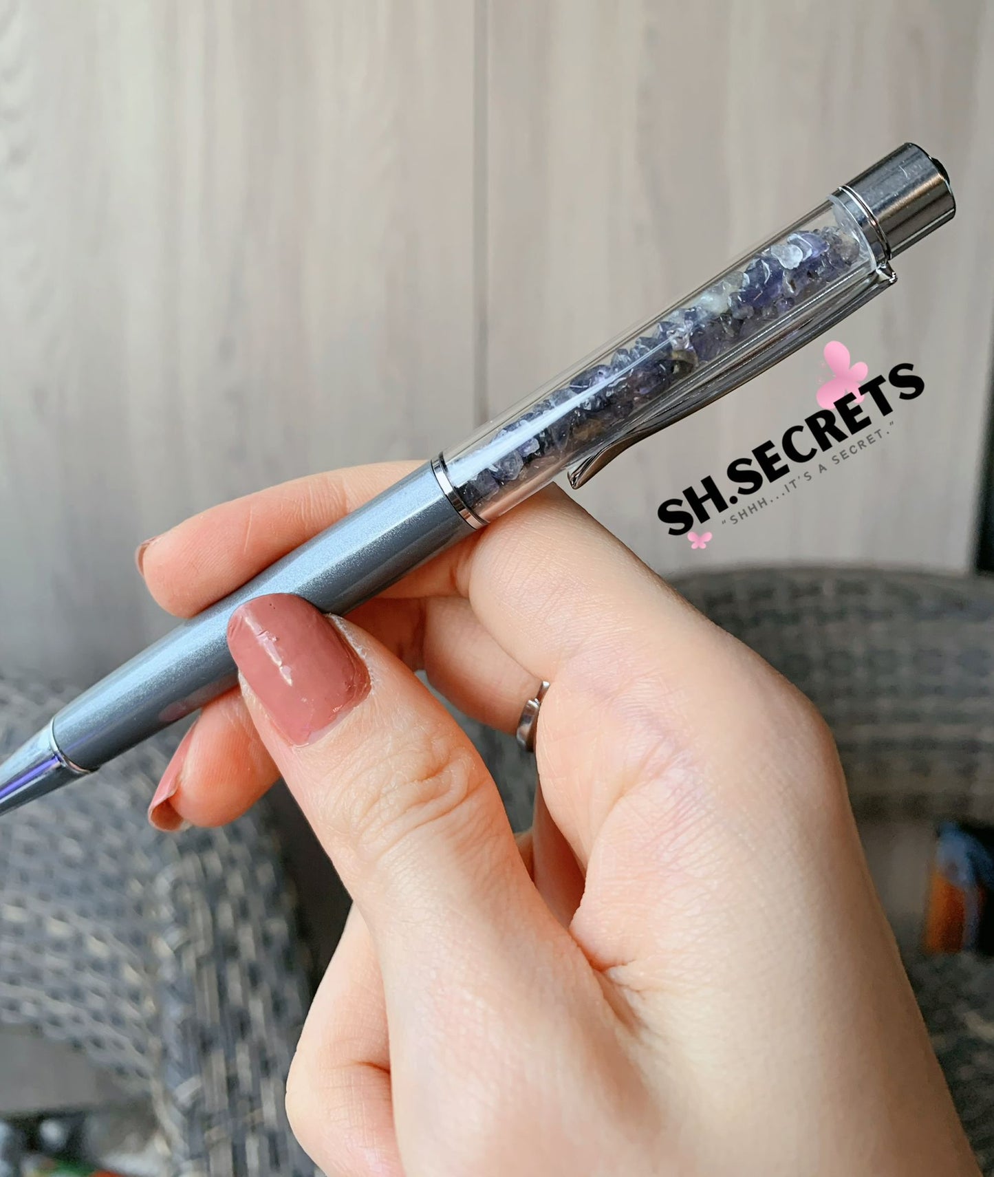100% Au Naturel Crystal Beads Pen (NO Stylus)