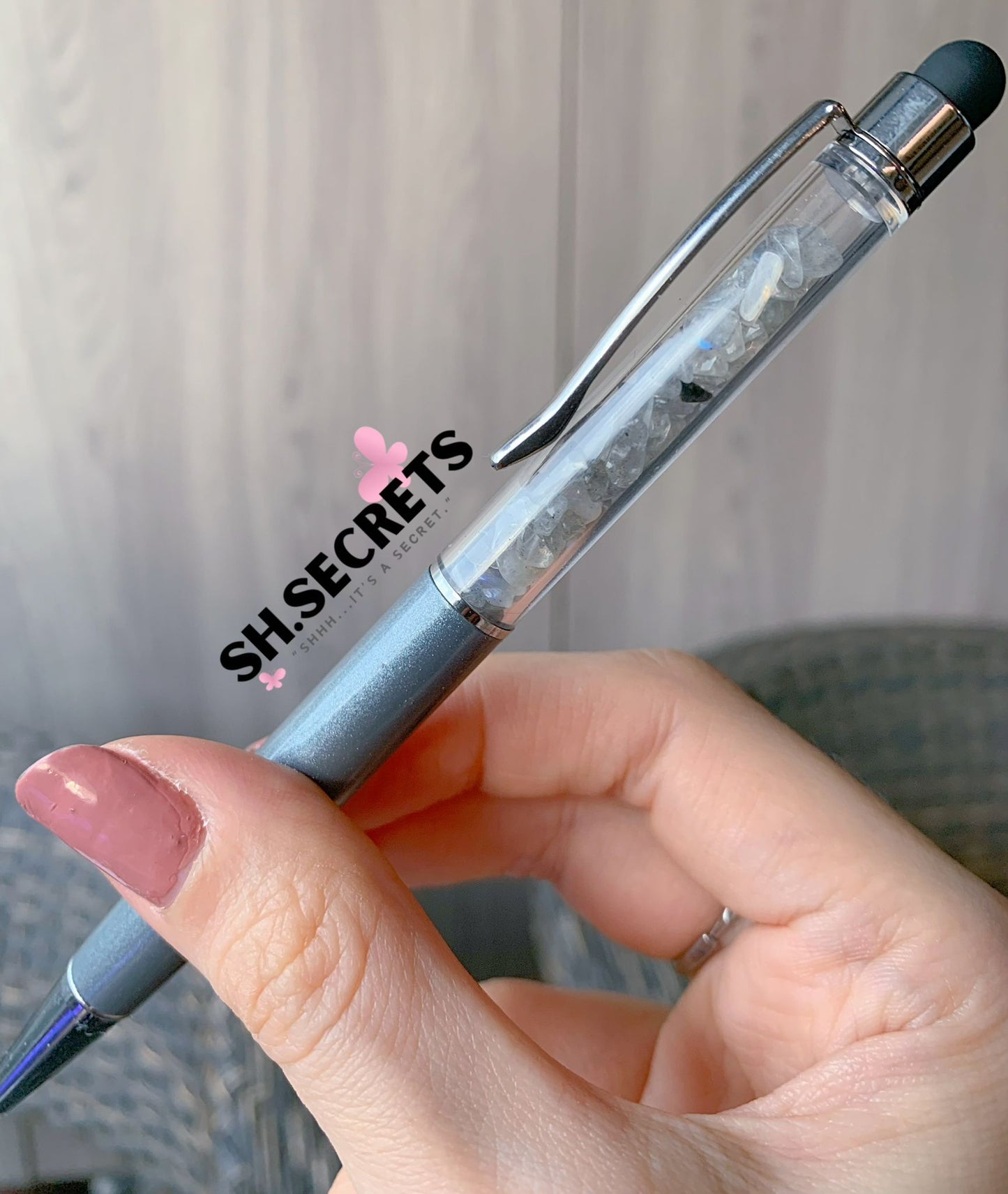 100% Au Naturel Crystal Beads Pen (WITH Stylus)