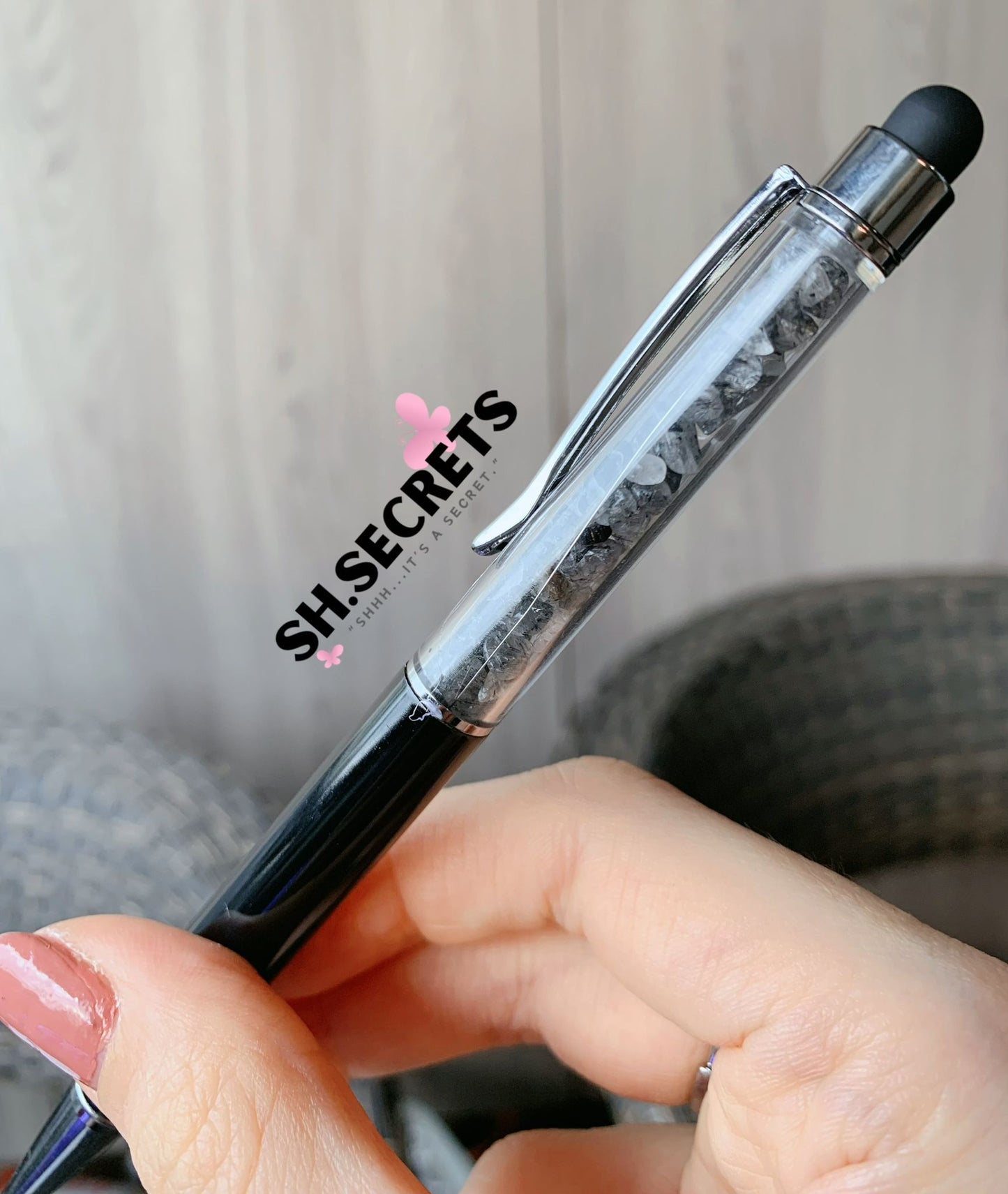 100% Au Naturel Crystal Beads Pen (WITH Stylus)