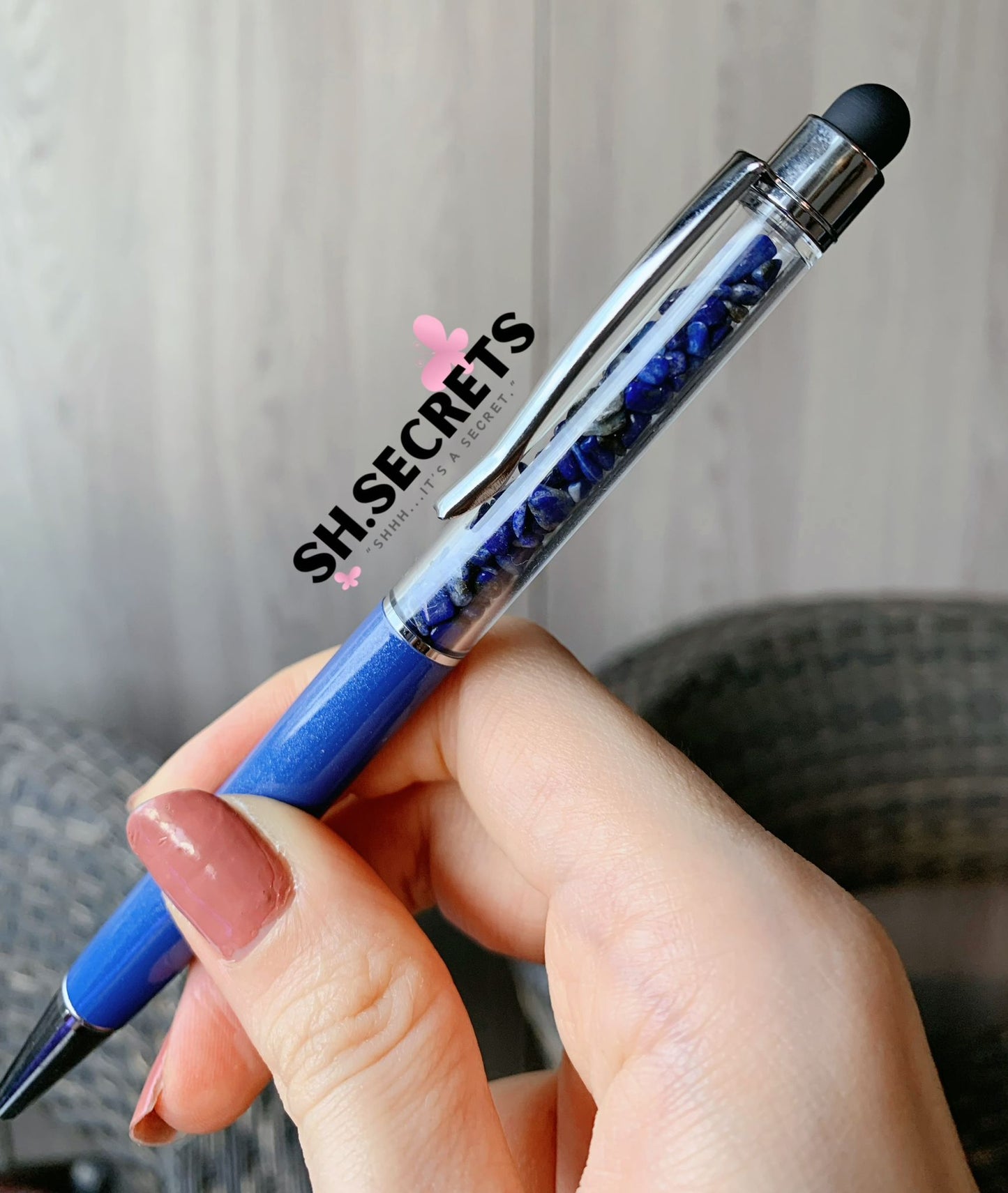 100% Au Naturel Crystal Beads Pen (WITH Stylus)
