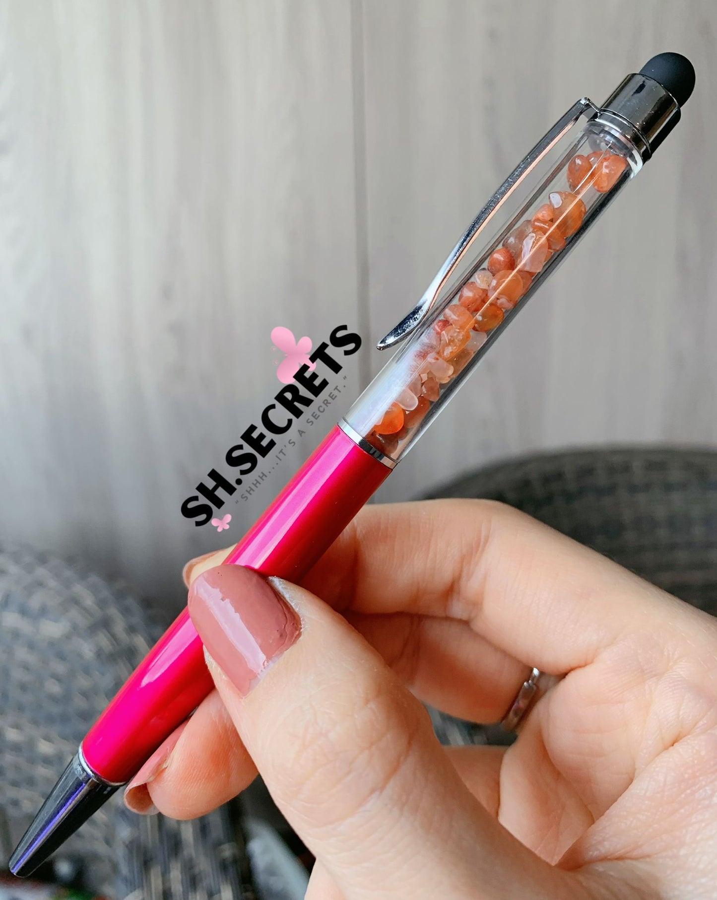 100% Au Naturel Crystal Beads Pen (WITH Stylus)