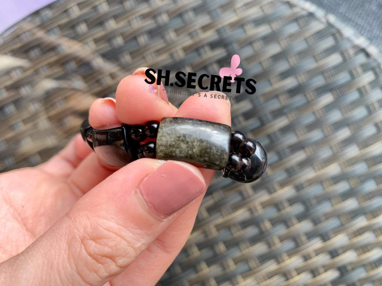 Hypersthene, Golden-Sheen Obsidian, Smoky Quartz