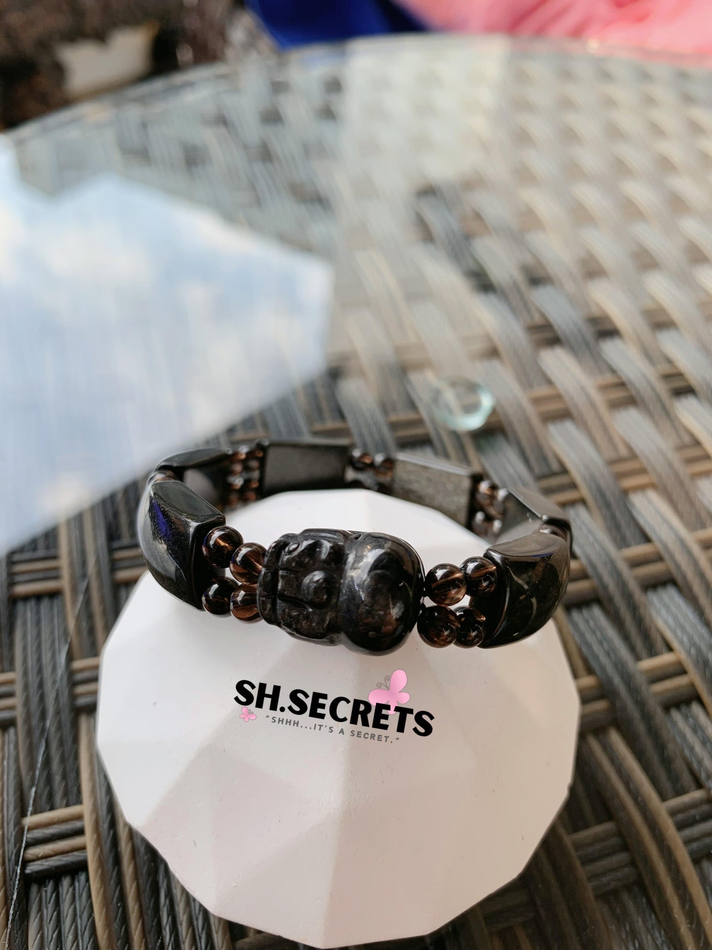 Hypersthene, Golden-Sheen Obsidian, Smoky Quartz