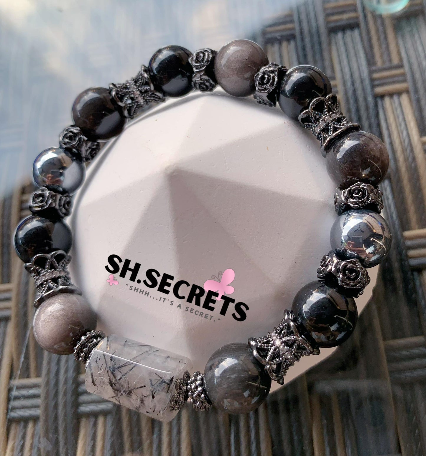 Black Rutile, Silver-Sheen Obsidian, Black Obsidian, Terahertz