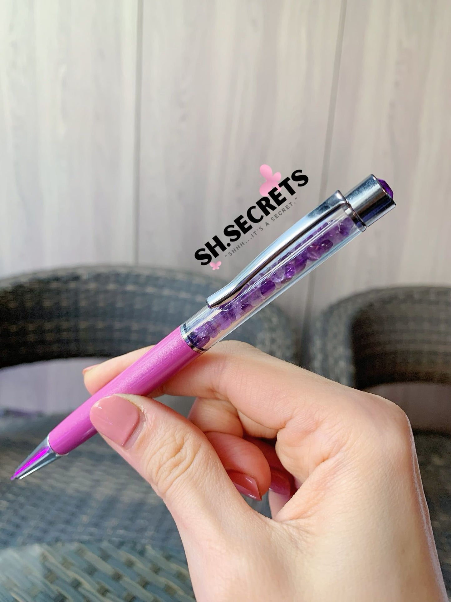 100% Au Naturel Crystal Beads Pen (NO Stylus)
