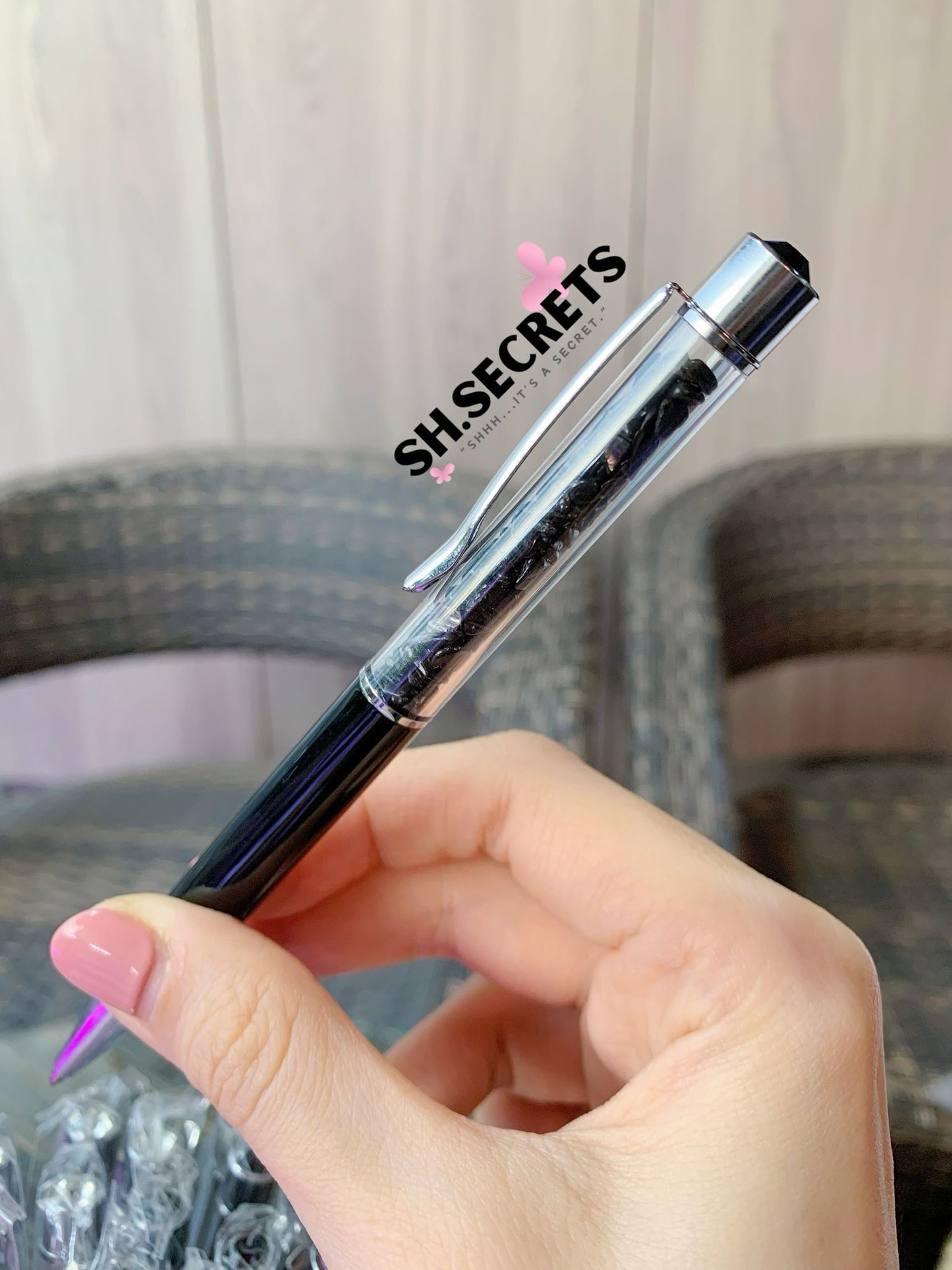100% Au Naturel Crystal Beads Pen (NO Stylus)
