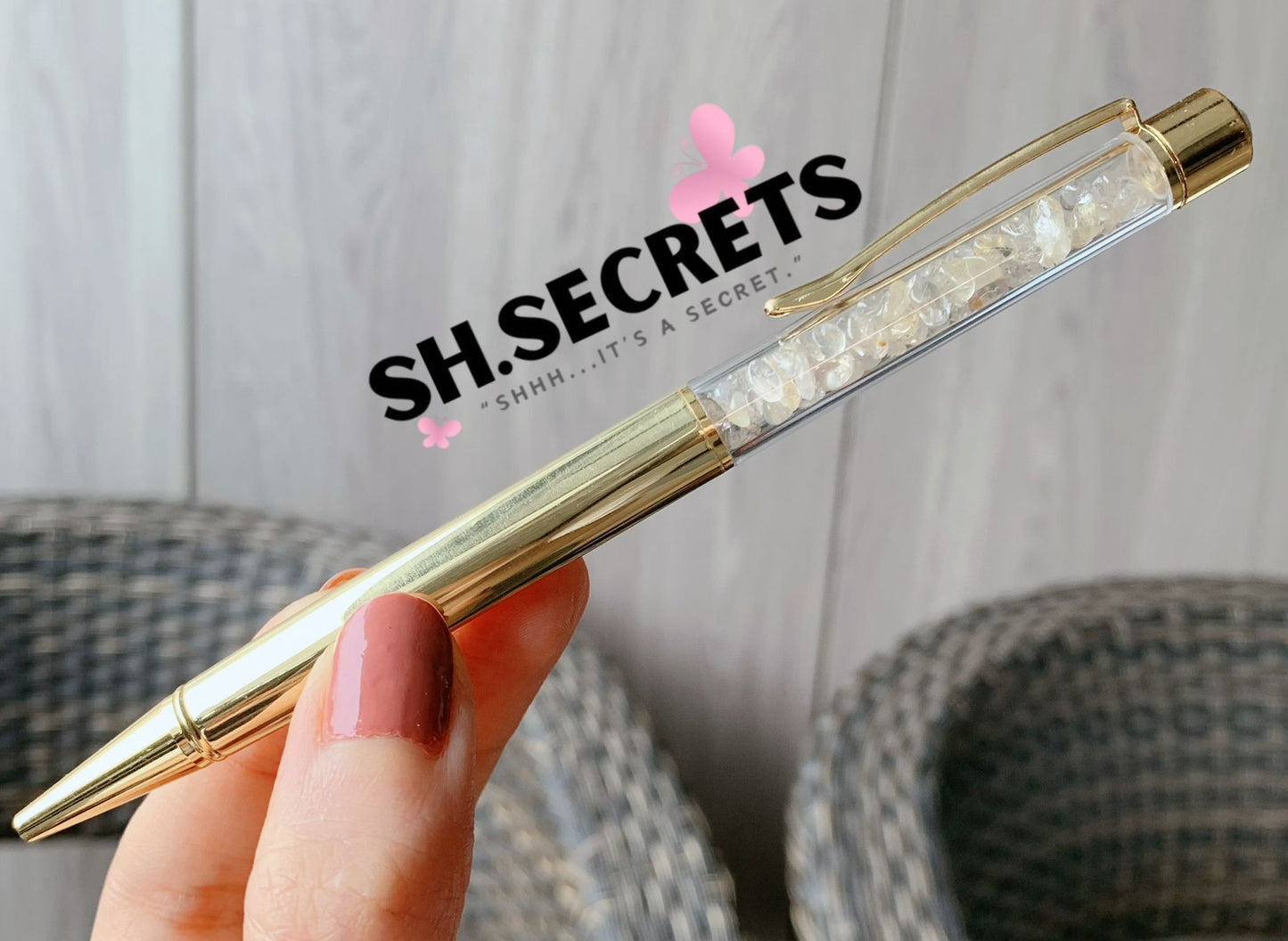 100% Au Naturel Crystal Beads Pen (NO Stylus)
