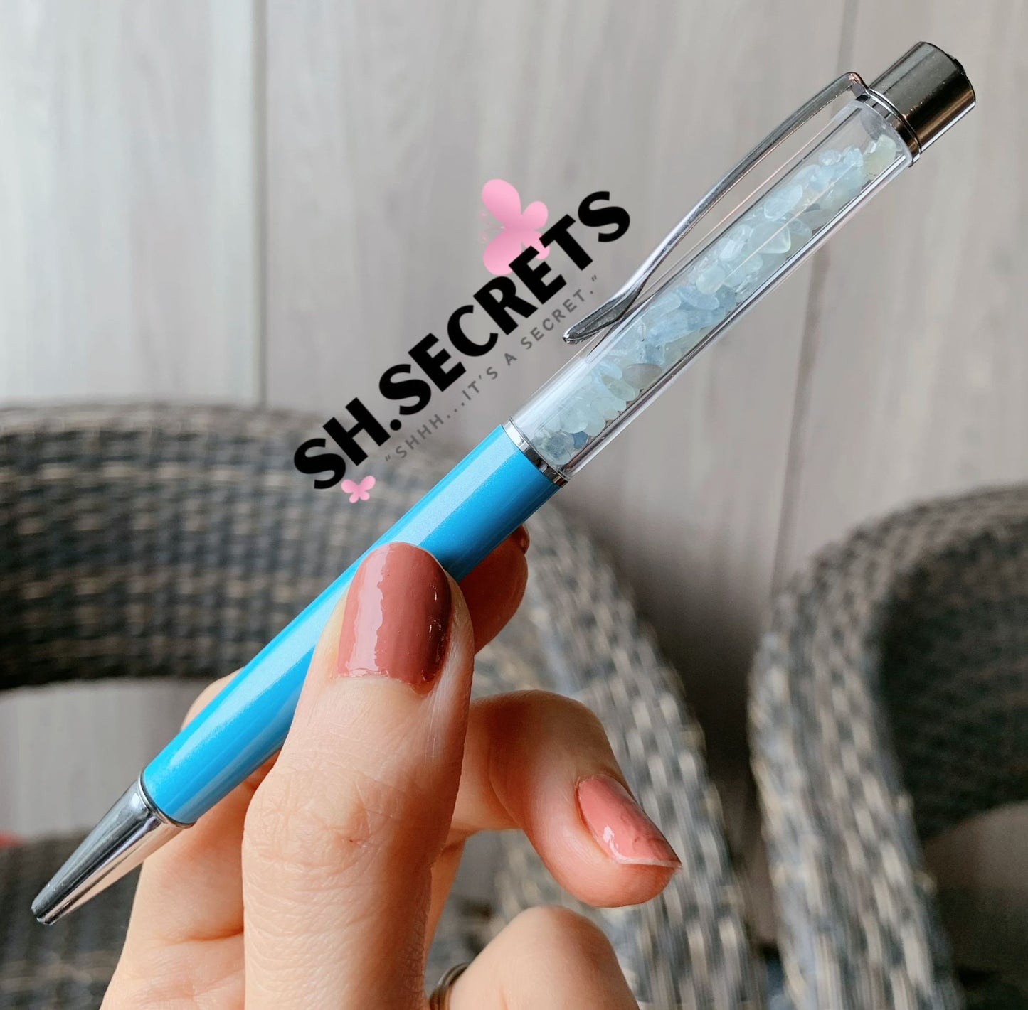 100% Au Naturel Crystal Beads Pen (NO Stylus)