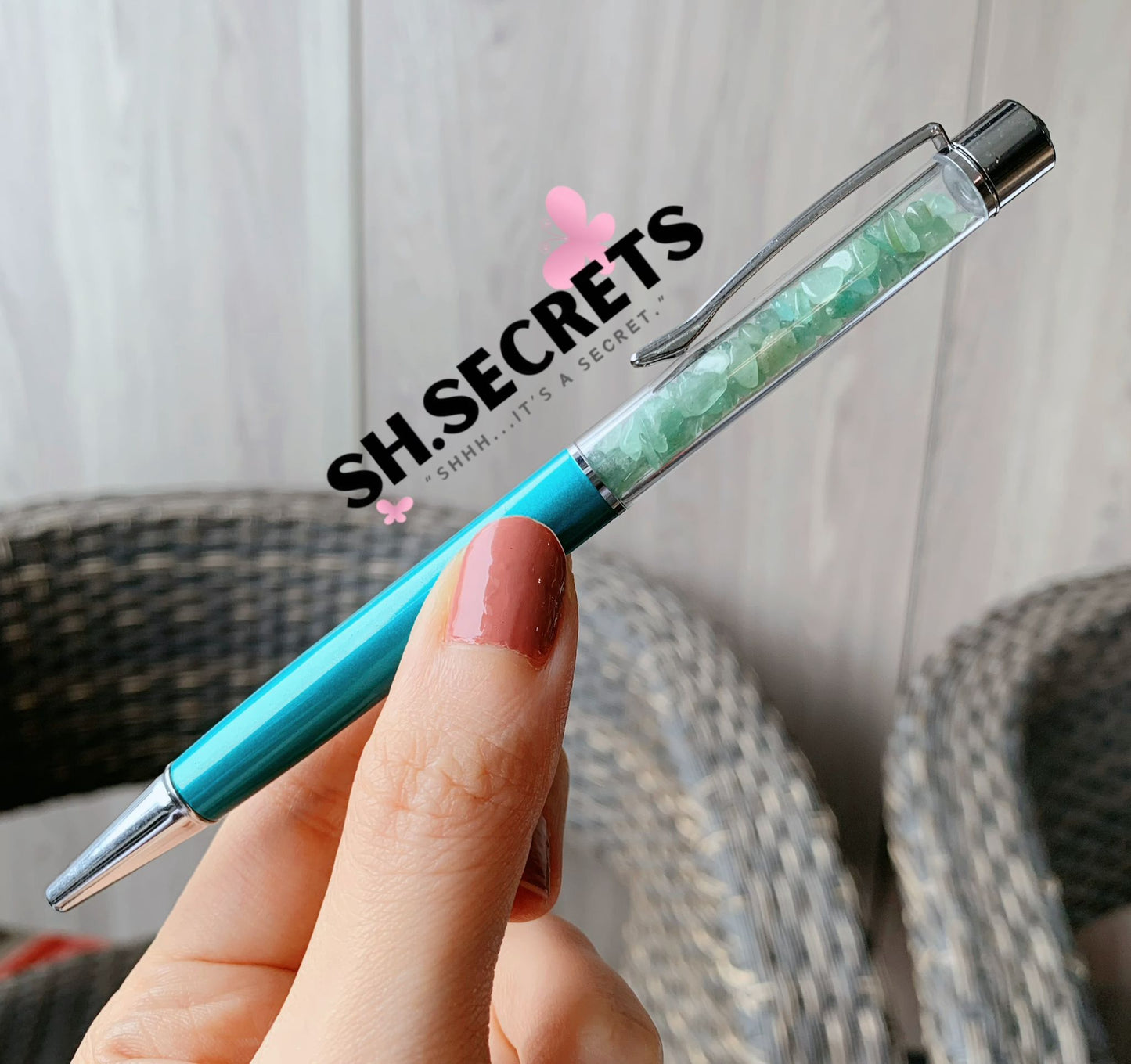 100% Au Naturel Crystal Beads Pen (NO Stylus)