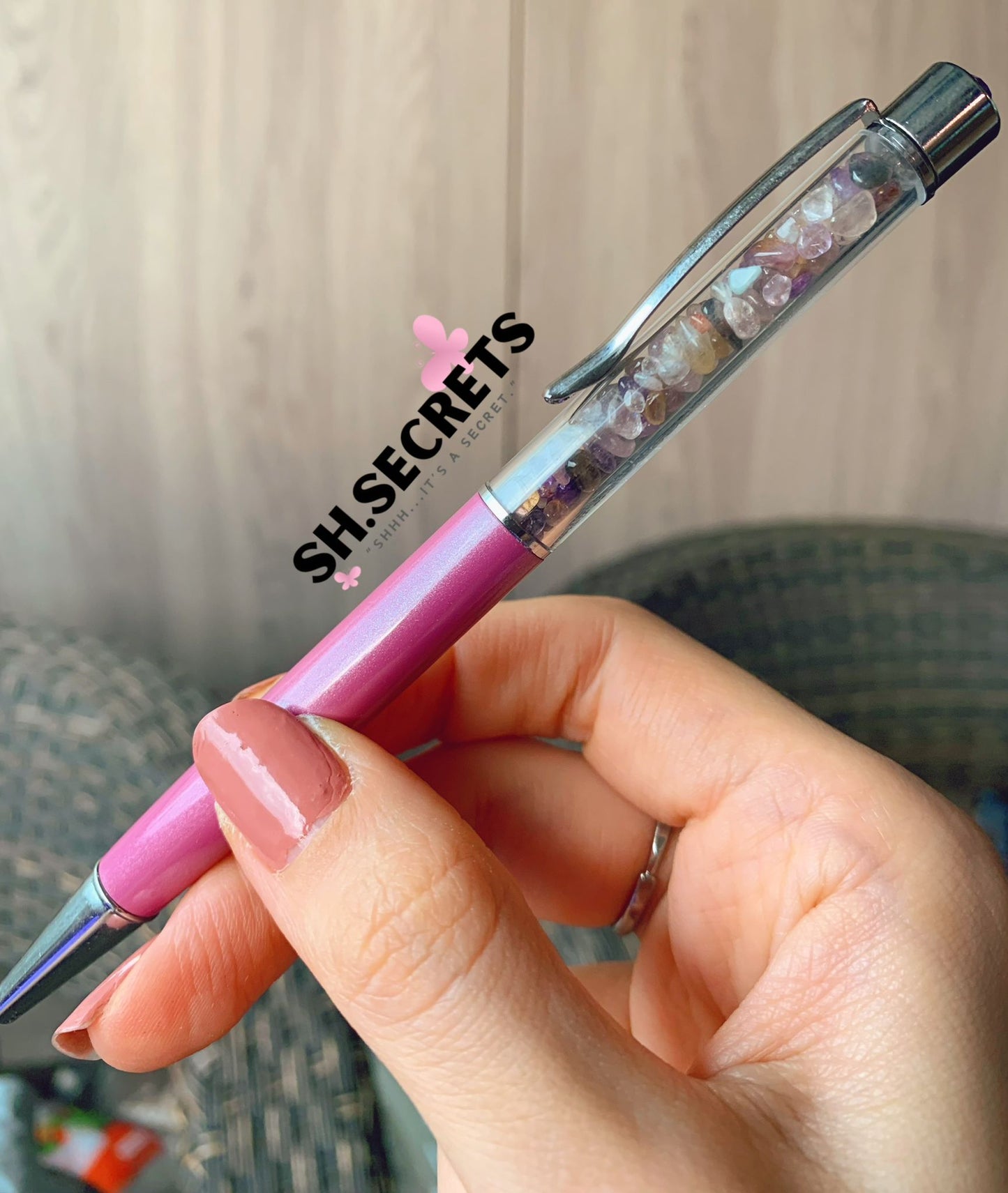 100% Au Naturel Crystal Beads Pen (NO Stylus)