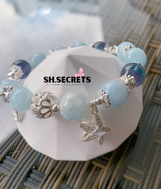 Aquamarine, Blue Fluorite