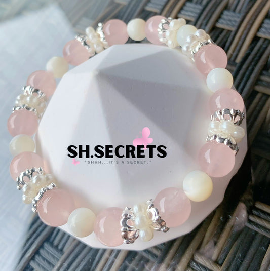 Rose Quartz, White Conch