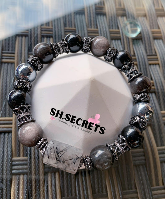 Black Rutile, Silver-Sheen Obsidian, Black Obsidian, Terahertz