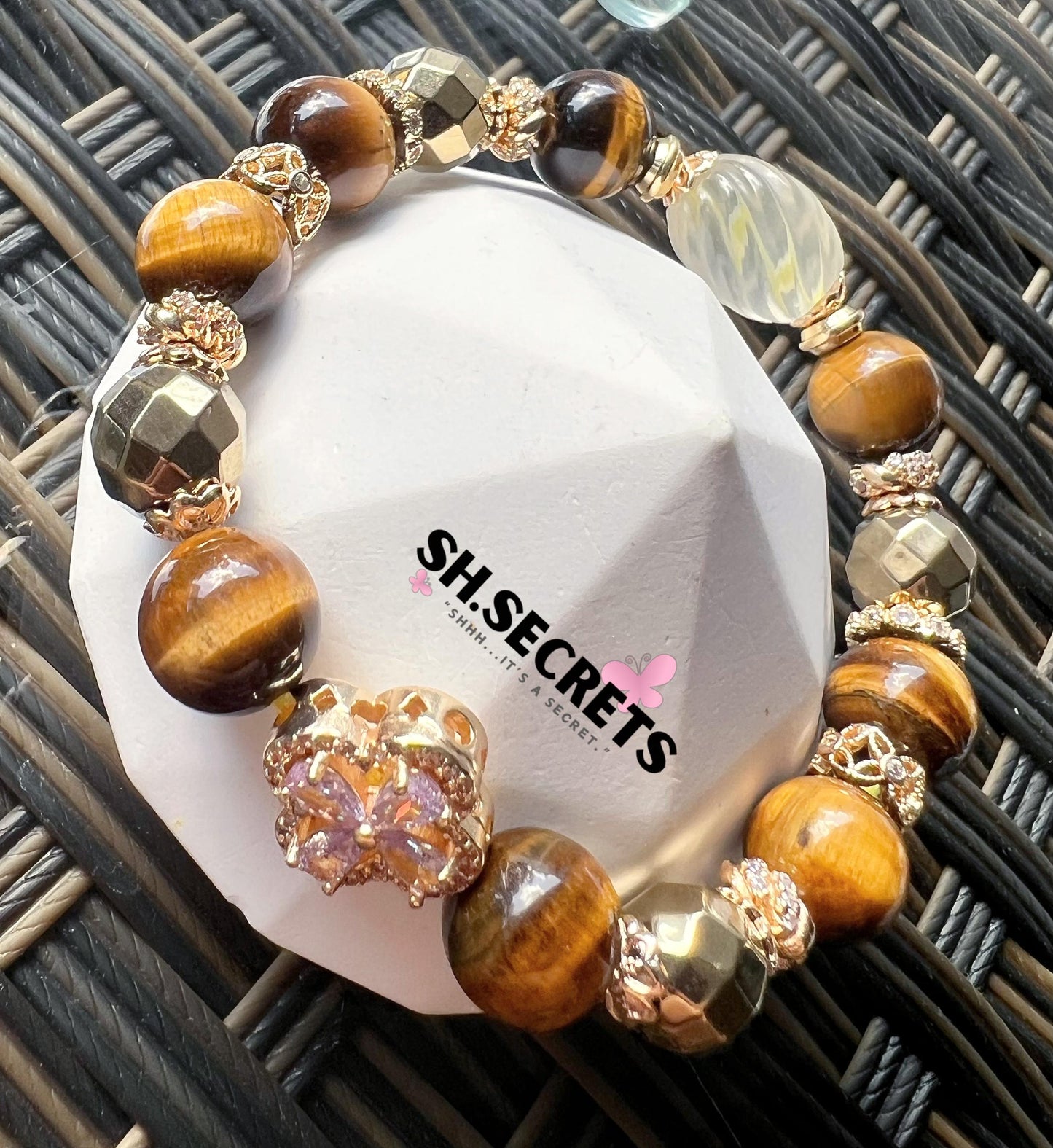 Yellow Tiger Eye, Pyrite, Citrine
