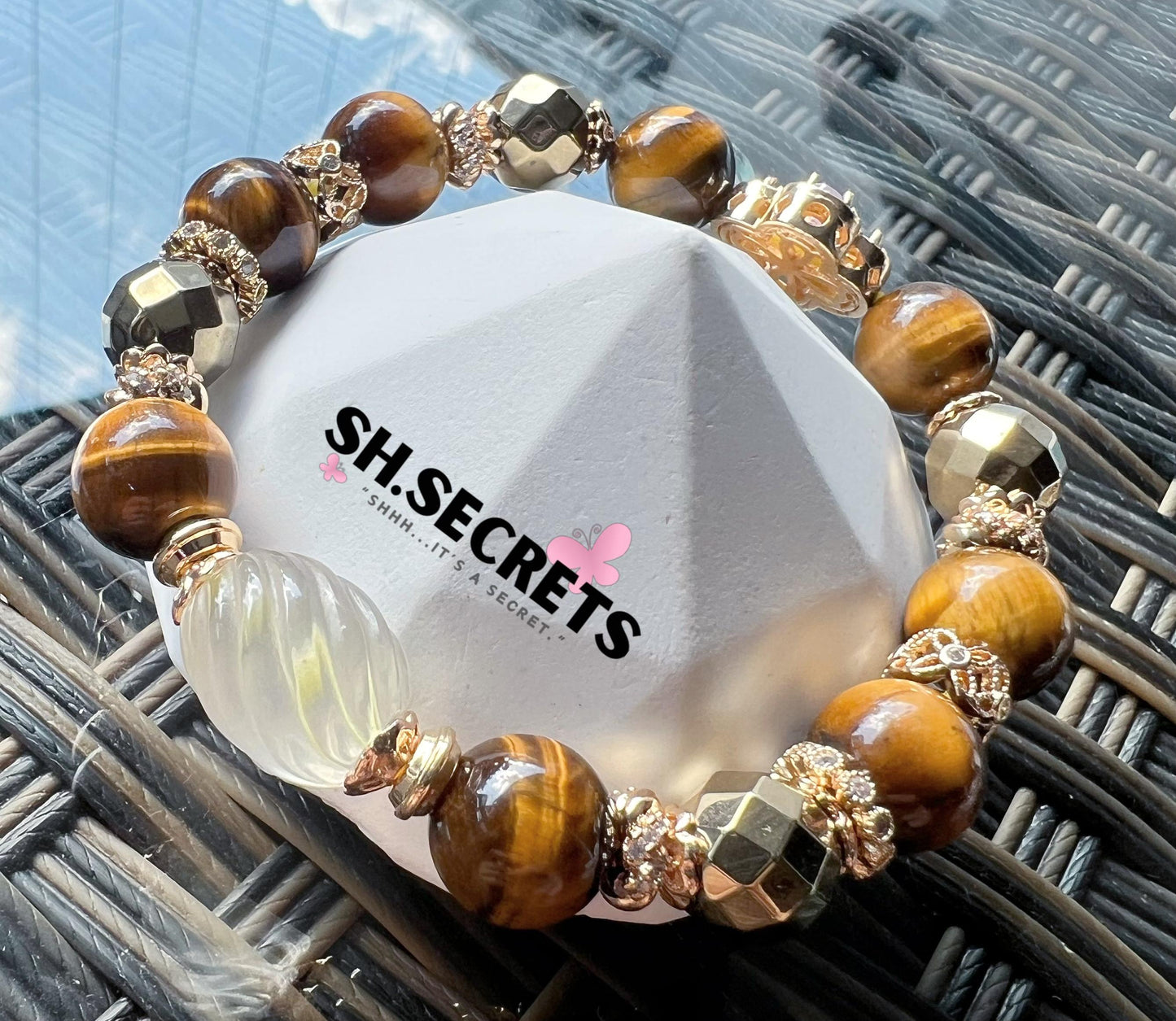 Yellow Tiger Eye, Pyrite, Citrine