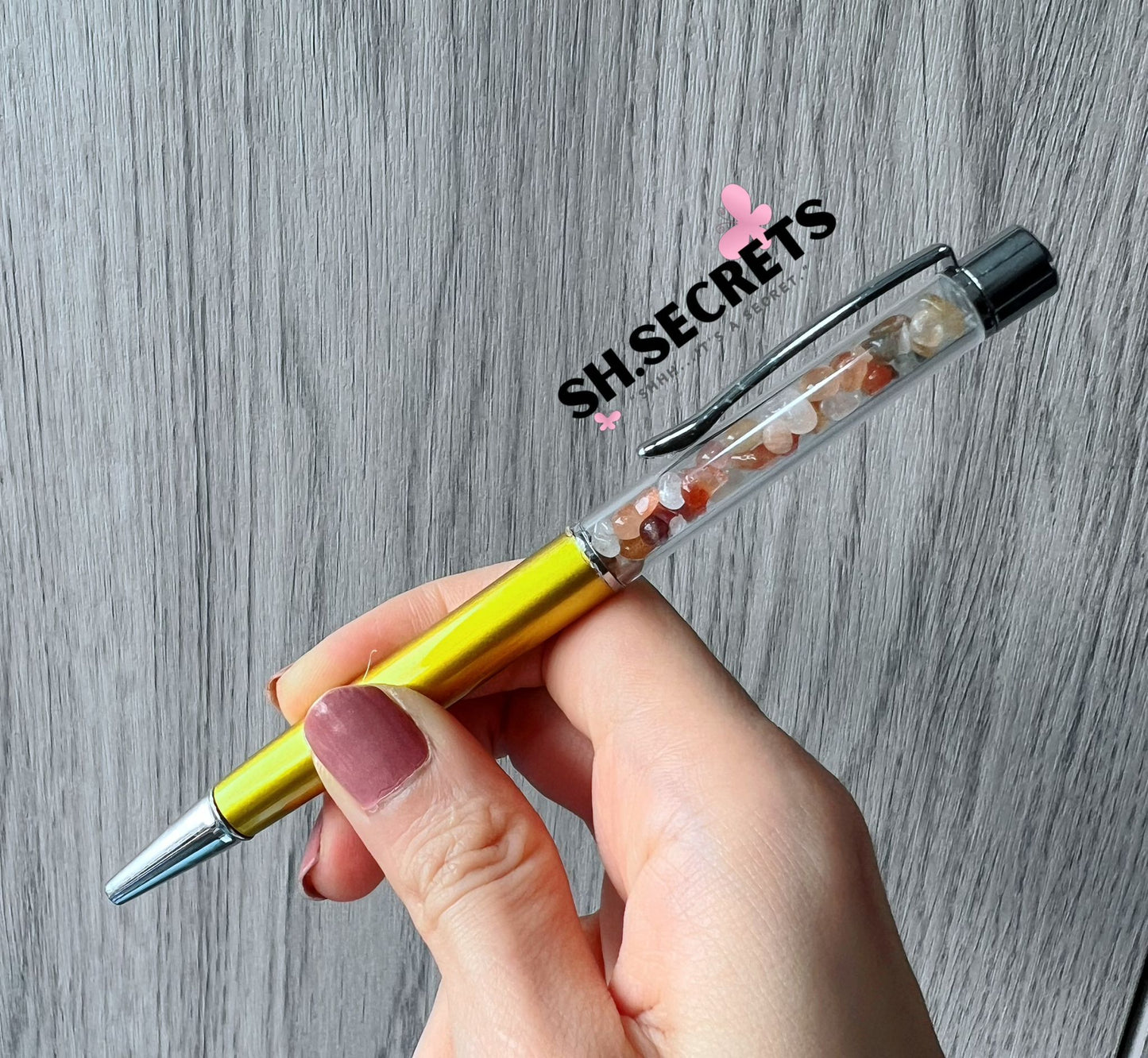 100% Au Naturel Crystal Beads Pen (NO Stylus)